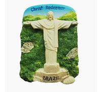 Aimant de réfrigérateur en 3D - Souvenir du Brésil - Christ Rédempteur de Rio de Janeiro - Décoration de maison et de cuisine
