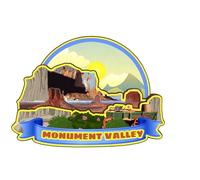 Aimant de réfrigérateur en bois Monument Valley Utah USA America Mignon 3D City Voyage Souvenirs Artisanat Fait à la main Autocollants de réfrigérateur Maison Tableau blanc Décor Collection Cadeau