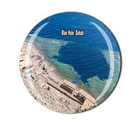 Aimant de réfrigérateur en cristal avec trou bleu pour dahab, Égypte, souvenir touristique, collection cadeau