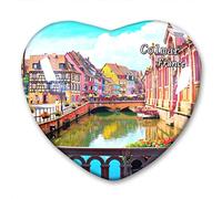 Aimant de réfrigérateur en forme de cœur - Collection France Colmar