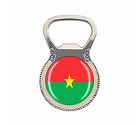 Aimant de réfrigérateur en forme de drapeau national du Sri Faso - Cadeau souvenir de voyage - Décapsuleur de bière - Décapsuleur de bouteille de bière - Décoration de réfrigérateur
