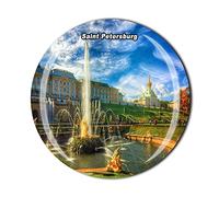 Aimant de réfrigérateur en forme de Saint Pétersbourg en cristal souvenir de Russie