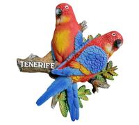 Aimant de réfrigérateur en forme d'oiseau Tenerife Espagne Souvenir de voyage Décoration de réfrigérateur 3D magnétique