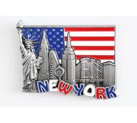 Aimant de réfrigérateur en métal 3D City Souvenir de vacances de campagne Londres Paris NewYork Berlin Dubaï Amsterdam Rome Prague Milan Barcelone Venise (New York)