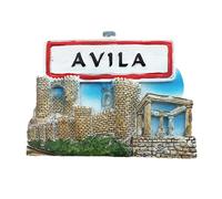 Aimant de réfrigérateur en résine 3D Avila Espagne - Cadeau souvenir