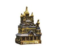 Aimant de réfrigérateur en résine 3D de Jérusalem Israël - Souvenirs de voyage - Fait à la main - Décoration de maison et de cuisine - Cadeau de collection