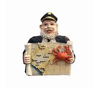 Aimant de réfrigérateur en résine 3D représentant le capitaine du Monténégro - Souvenir de voyage - Fait à la main - Décoration de maison et de cuisine - Cadeau de collection