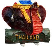 Aimant de réfrigérateur en résine représentant un éléphant Thaïlande - Décoration souvenir en forme de tableau blanc