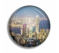 Aimant de réfrigérateur en verre de Chine Hong Kong Victoria Peak pour réfrigérateur Souvenirs mignon aimant en cristal décoration pour tableau blanc bureau maison cadeau
