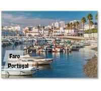 Aimant de réfrigérateur Faro, Portugal - Bateaux à Faro Marina, Portugal
