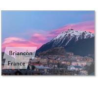 Aimant de réfrigérateur First Snow in Briancon, Serre Chevalier, France
