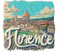 Aimant de réfrigérateur Florence Italie Souvenir touristique Réfrigérateur 3D Décoration Artisanat
