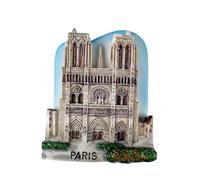 Aimant de réfrigérateur France Paris Notre-Dame de Paris - Cathédrale et Architecture Gothique - Aimant 3D Souvenir - Décoration Magnétique de Collection - Idée Cadeau Voyage Collection H33