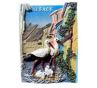 Aimant de Réfrigérateur France Région Vinicole Alsace Souvenir de Voyage 3D Décoration de Réfrigérateur Magnétique Autocollant Craft Collection