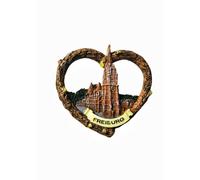 Aimant de réfrigérateur Freiburg Allemagne - Souvenir touristique - Décoration de réfrigérateur - Autocollant magnétique peint à la main