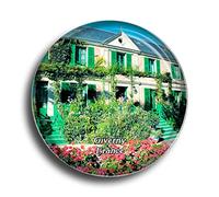 Aimant de réfrigérateur Giverny France - Souvenirs de réfrigérateur - Joli aimant en cristal - Décoration pour tableau blanc, bureau, maison, cadeau