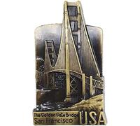 Aimant de réfrigérateur Golden Gate Bridge San Francisco USA en métal Amérique aimant de réfrigérateur décoration autocollant souvenir résine artisanat tableau blanc cuisine