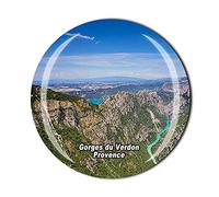 Aimant de réfrigérateur Gorges du Verdon Provence France Souvenir touristique en cristal collection cadeau autocollant magnétique pour réfrigérateur