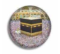 Aimant de réfrigérateur - Grande mosquée de la Mecque - Arabie Saoudite - Souvenirs de réfrigérateur - Joli aimant en cristal - Décoration pour tableau blanc, bureau, maison