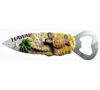 Aimant de réfrigérateur Hawaï USA souvenir de voyage pour réfrigérateur Aimant décoratif Décapsuleur de bière peint à la main Artisanat