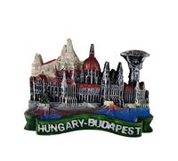 Aimant de réfrigérateur Hongrie Budapest Parlement et pont des chaînes L75 | Aimant de réfrigérateur Hongrie Budapest Parlement, Bastion Pont des chaînes Aimant 3D Souvenir Collection L75