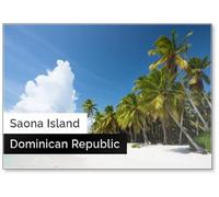Aimant de réfrigérateur Île de Saona à Punta Cana, République dominicaine, paradis