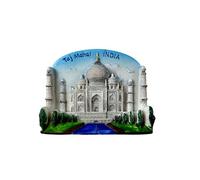 Aimant de réfrigérateur Inde Agra - Taj Mahal Monument et Jardins - Aimant 3D souvenir - Décoration magnétique de collection - Idée cadeau voyage collection M1