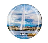 Aimant de réfrigérateur Jet D'eau Genève Suisse - Souvenir touristique en cristal - Collection cadeau