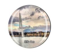 Aimant de réfrigérateur Jet D'eau Genève Suisse - Souvenir touristique en cristal - Collection cadeau