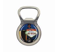 Aimant de réfrigérateur Las Vegas USA - Décapsuleur de bouteille - Souvenir touristique - Collection de cadeau - Autocollant magnétique pour réfrigérateur