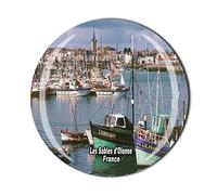 Aimant de réfrigérateur Les Sables d'Olonne France - En cristal - Souvenir touristique - Collection cadeau - Pour réfrigérateur