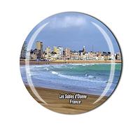 Aimant de réfrigérateur Les Sables d'Olonne France - Souvenir touristique - Collection cadeau - Cristal 3D