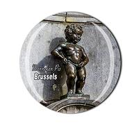 Aimant de réfrigérateur Manneken PIS Bruxelles Belgique - En cristal - Souvenir touristique - Collection cadeau