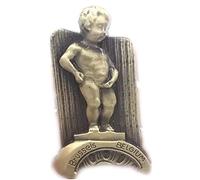 Aimant de réfrigérateur Manneken Pis Bruxelles, Belgique Ville du monde En métal Souvenir touristique Cadeau chinois Fait à la main Décoration créative pour la maison et la cuisine