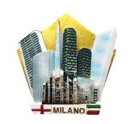 Aimant de réfrigérateur Milano Duomo Skyline Architecture Affaires Italie | Aimant magnétique 3D Souvenir Voyage Vacances Collection - Milan Lombardie Italie Villes Affati Architecture Économie