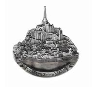 Aimant de réfrigérateur Mont Saint Michel France 3D souvenir de voyage décoration de réfrigérateur autocollant magnétique peint à la main collection d'artisanat