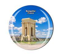 Aimant de réfrigérateur Montpellier France - Souvenir touriste en cristal - Collection cadeau
