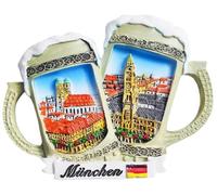 Aimant de réfrigérateur Munich Bavière Allemagne Souvenir de voyage Décoration 3D Autocollant magnétique Artisanat