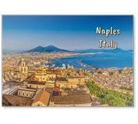 Aimant de réfrigérateur Naples Sunset Panorama, Campanie, Italie