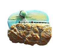 Aimant de réfrigérateur Norvège du Cap-Nord Souvenir de voyage 3D Autocollant magnétique Peint à la main Collection artisanale