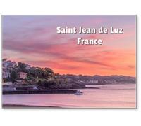 Aimant de réfrigérateur Panorama de Saint Jean de Luz Plage au coucher du soleil France