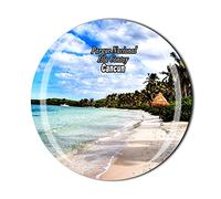 Aimant de réfrigérateur Parque Nacional Isla Contoy Cancun Mexique - Cadeau souvenir en cristal magnétique