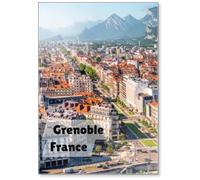 Aimant de réfrigérateur Paysage urbain du matin vue sur l'avenue principale à Grenoble ville dans le sud-est de la France