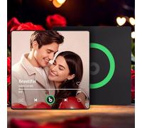 Aimant de Réfrigérateur Personnalisé avec Album Musical - Plaque Spotify avec Photo, Musique et Code Scan, Cadeau Original de Noël ou Saint-Valentin pour Couple, Homme et Femme