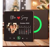 Aimant de Réfrigérateur Personnalisé Musique Bluetooth Aimant Frigo Musical Personnalisable Photo Album Peuvent Jouer des Chansons Cadeau pour Les Couples Noël Saint-Valentin, 4.0 Amélioré