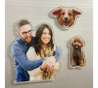 Aimant de réfrigérateur Photo personnalisé, aimants de réfrigérateur personnalisés pour Chien et Chat, décoration magnétique pour la Maison, Le Bureau et la Cuisine (5CM)