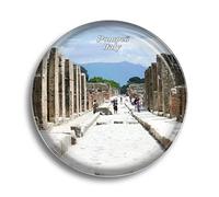 Aimant de réfrigérateur Pompéi Naples Italie en verre pour réfrigérateur Souvenirs mignon aimant décoratif pour tableau blanc bureau maison cadeau