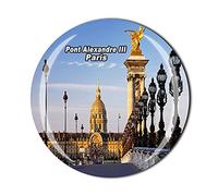 Aimant de réfrigérateur Pont Alexandre III Paris France - Souvenir touristique en cristal - Collection cadeau