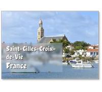 Aimant de réfrigérateur Port et église Saint-gilles-croix-de-vie de vie en France