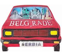 Aimant de réfrigérateur pour voiture Belgrade Serbie Souvenir touristique Réfrigérateur Décoration 3D Autocollant magnétique Artisanat